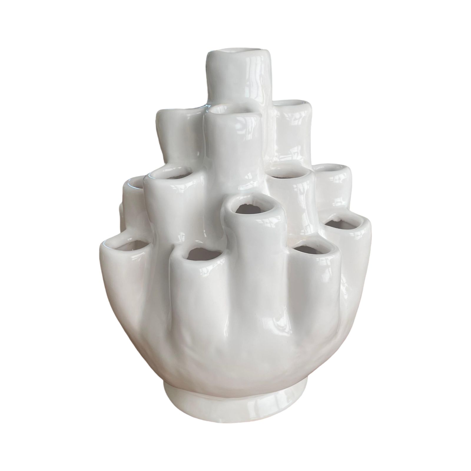 WHITE CONE VASE