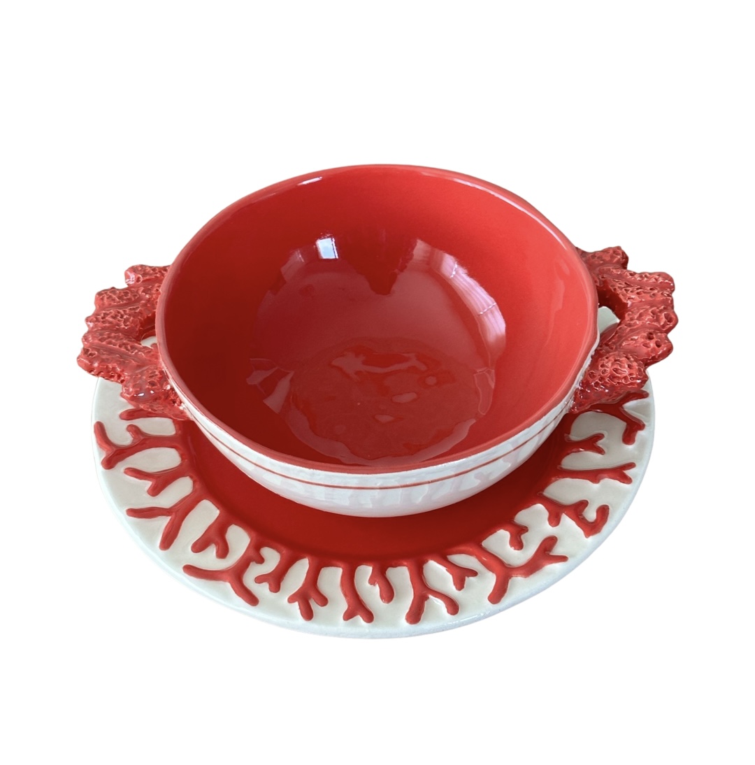 CORAL SERİSİ TABAKLI KASE