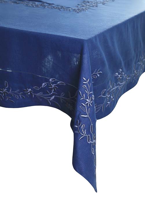 Rölyef Serisi Mavi Rengi Masa Örtüsü