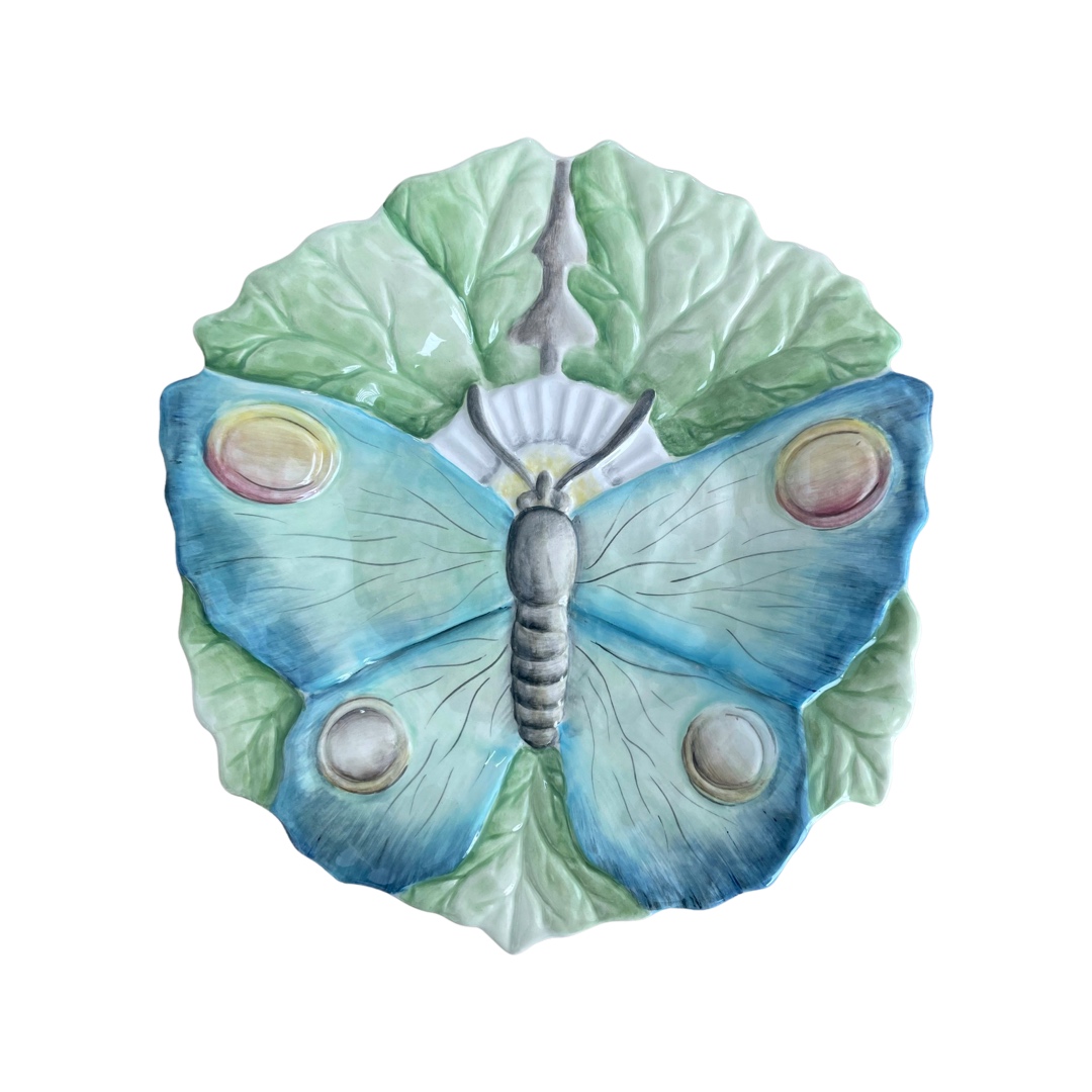 BUTTERFLY BLUE PASTA TABAĞI 25cm