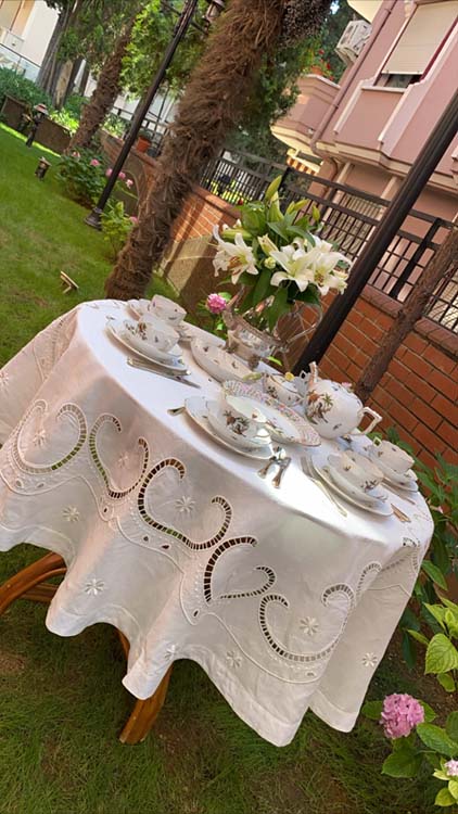 BEYAZİŞ YUVARLAK MASA ÖRTÜSÜ 180cm ÇEMBER